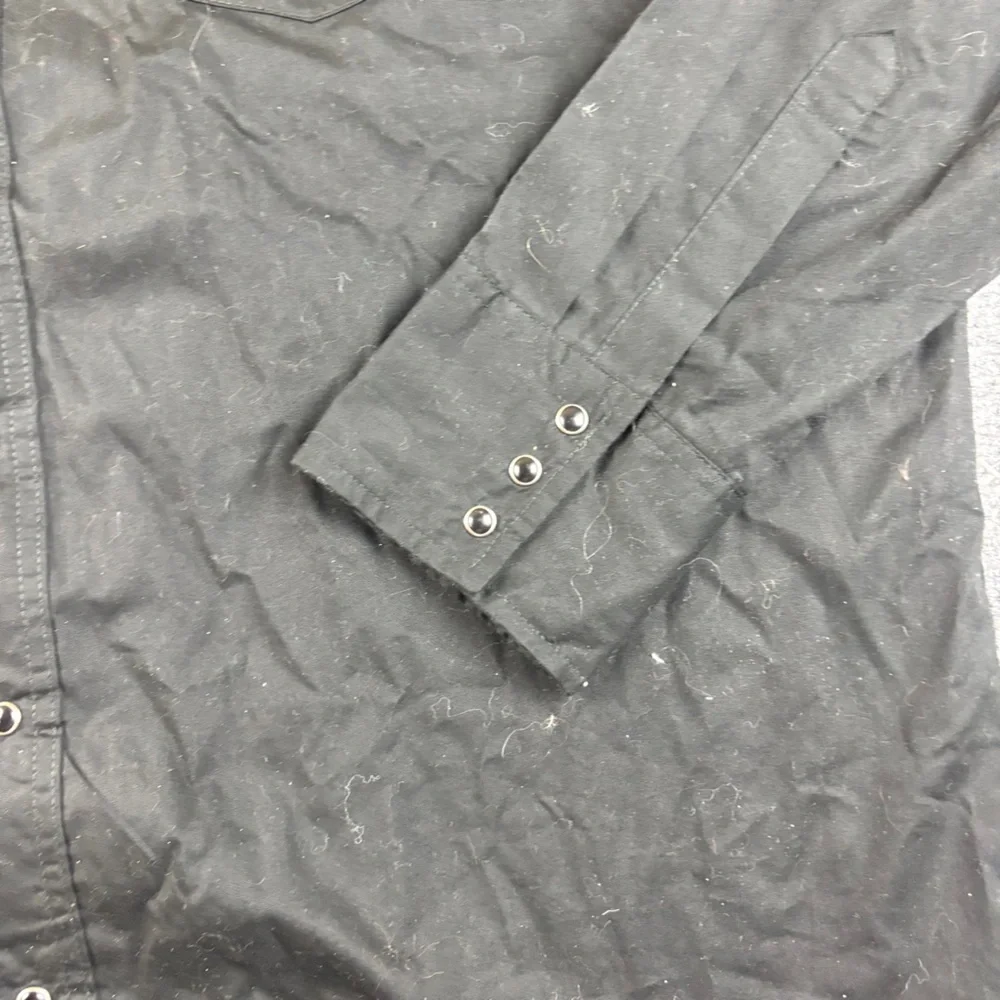 WRANGLER Men’s Black Western Long Sleeve Snap Button Up Shirt size: 2XL Tall - Picture 4 of 8